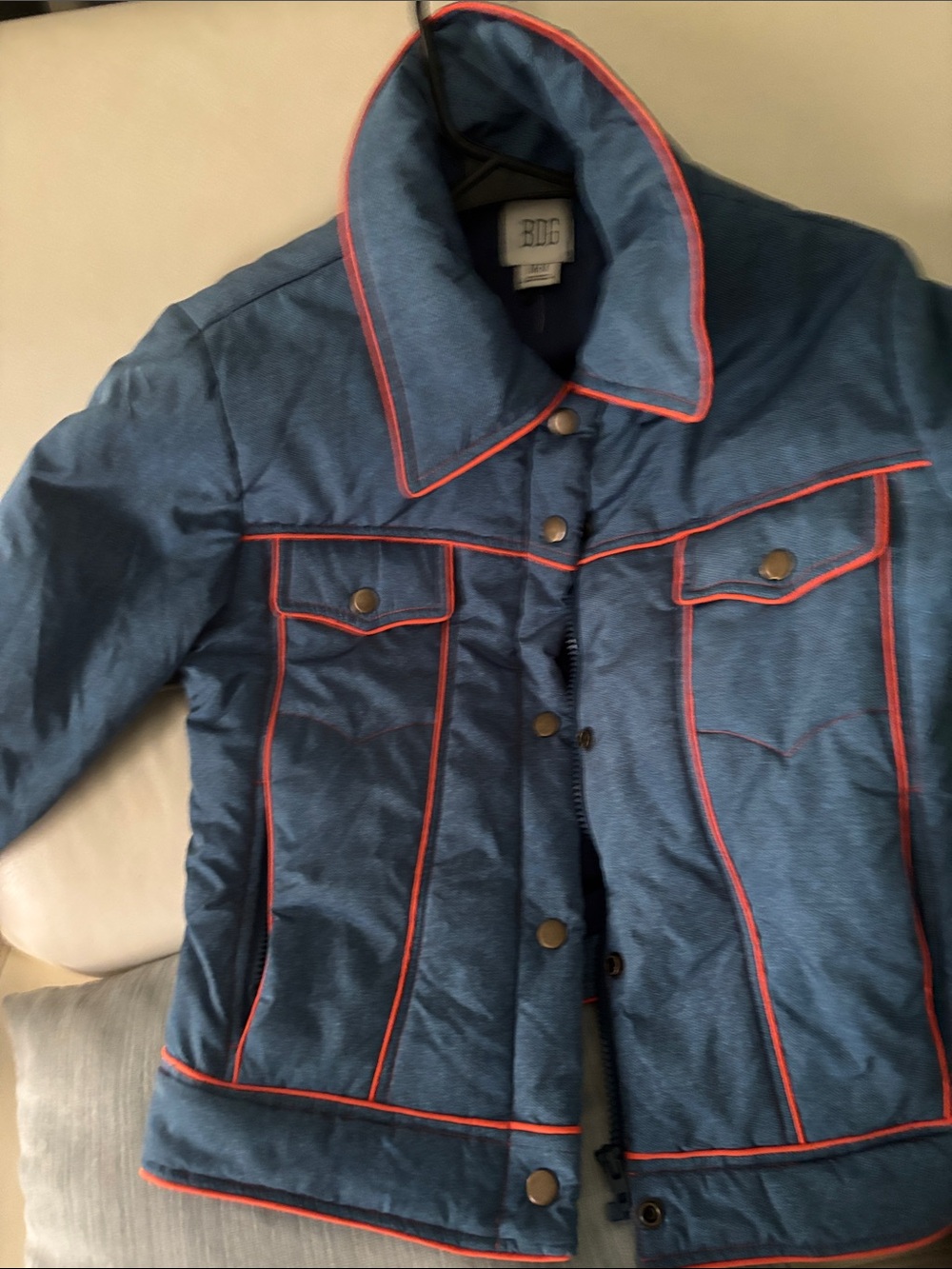 BDG Blue Jacket with Red Trim